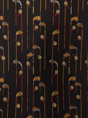 Golf Putter Pattern Tie Black/Multi