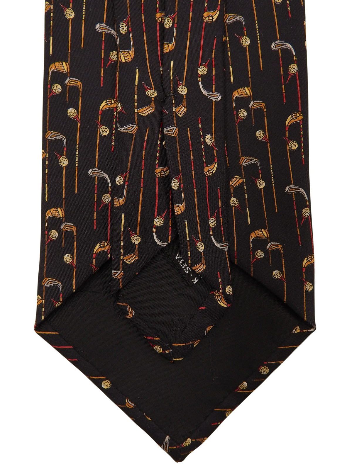 Golf Putter Pattern Tie Black/Multi