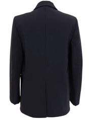 Single-breasted jacket in dark navy