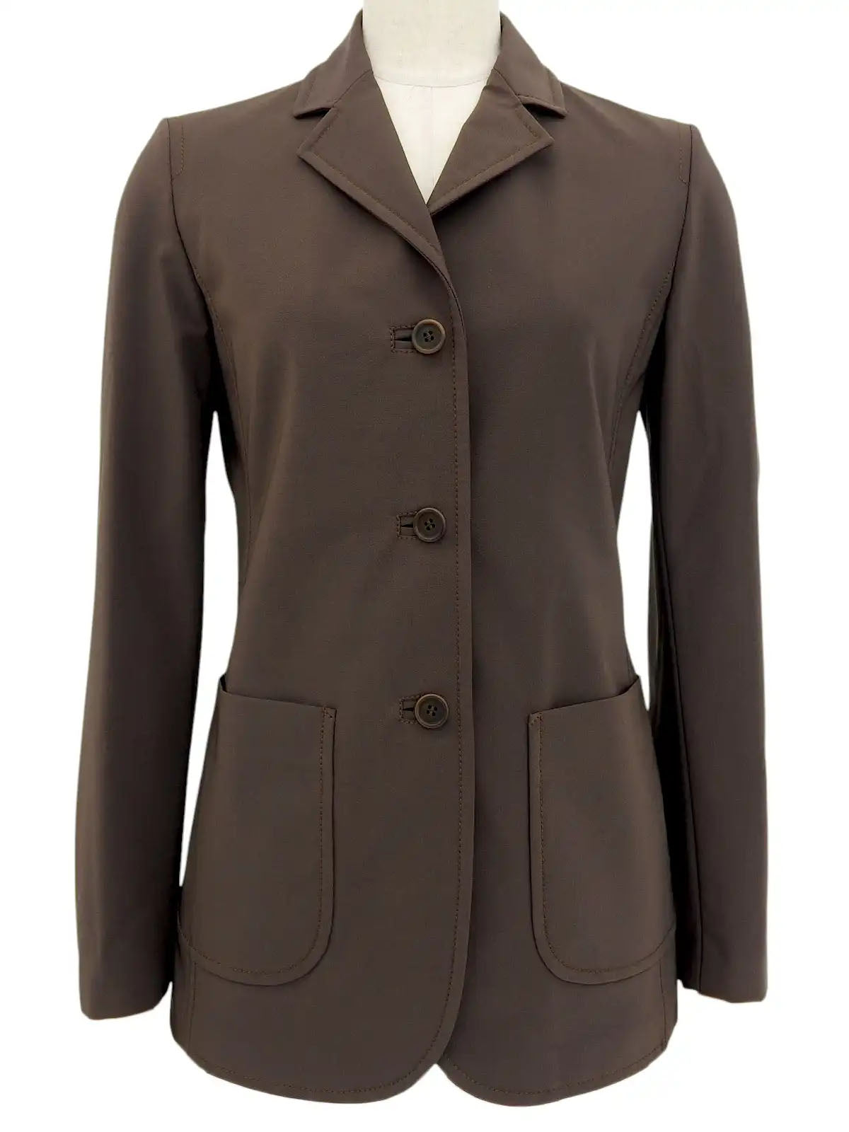 Italian collar jacket brown
