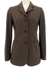 Italian collar jacket brown