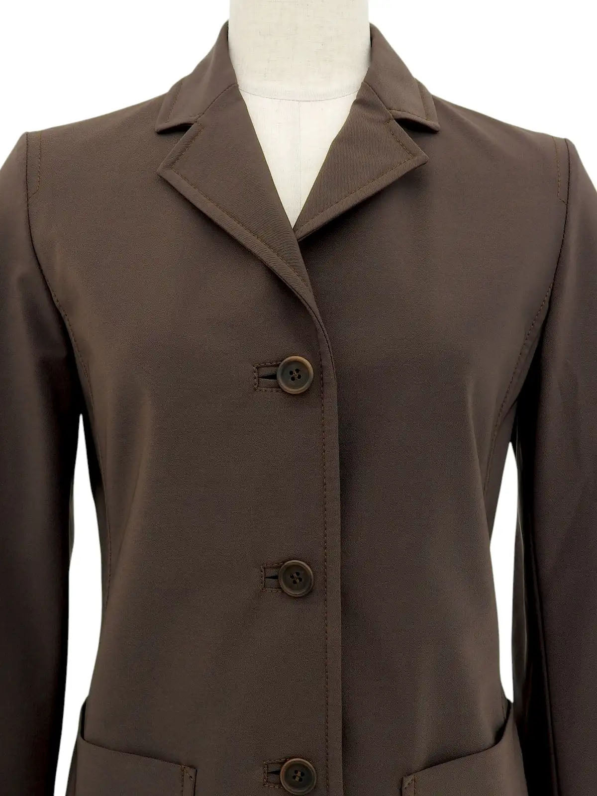 Italian collar jacket brown