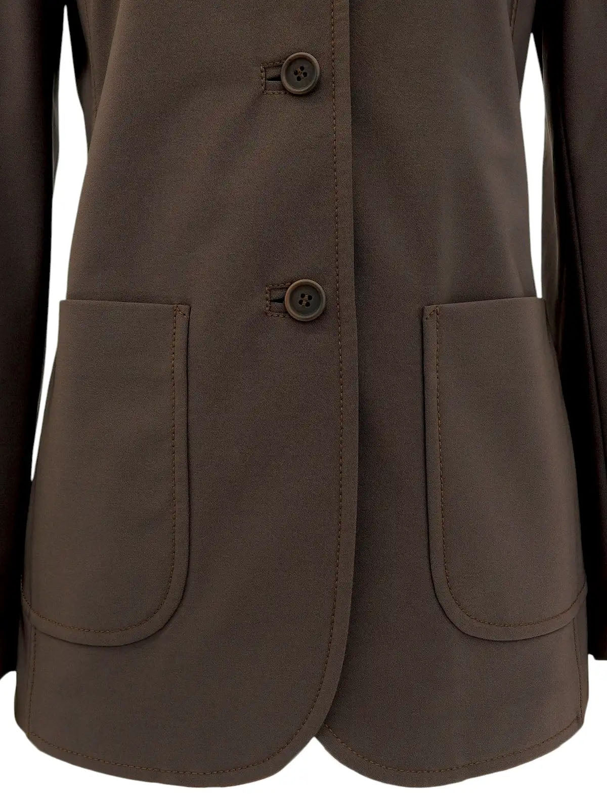Italian collar jacket brown