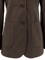 Italian collar jacket brown