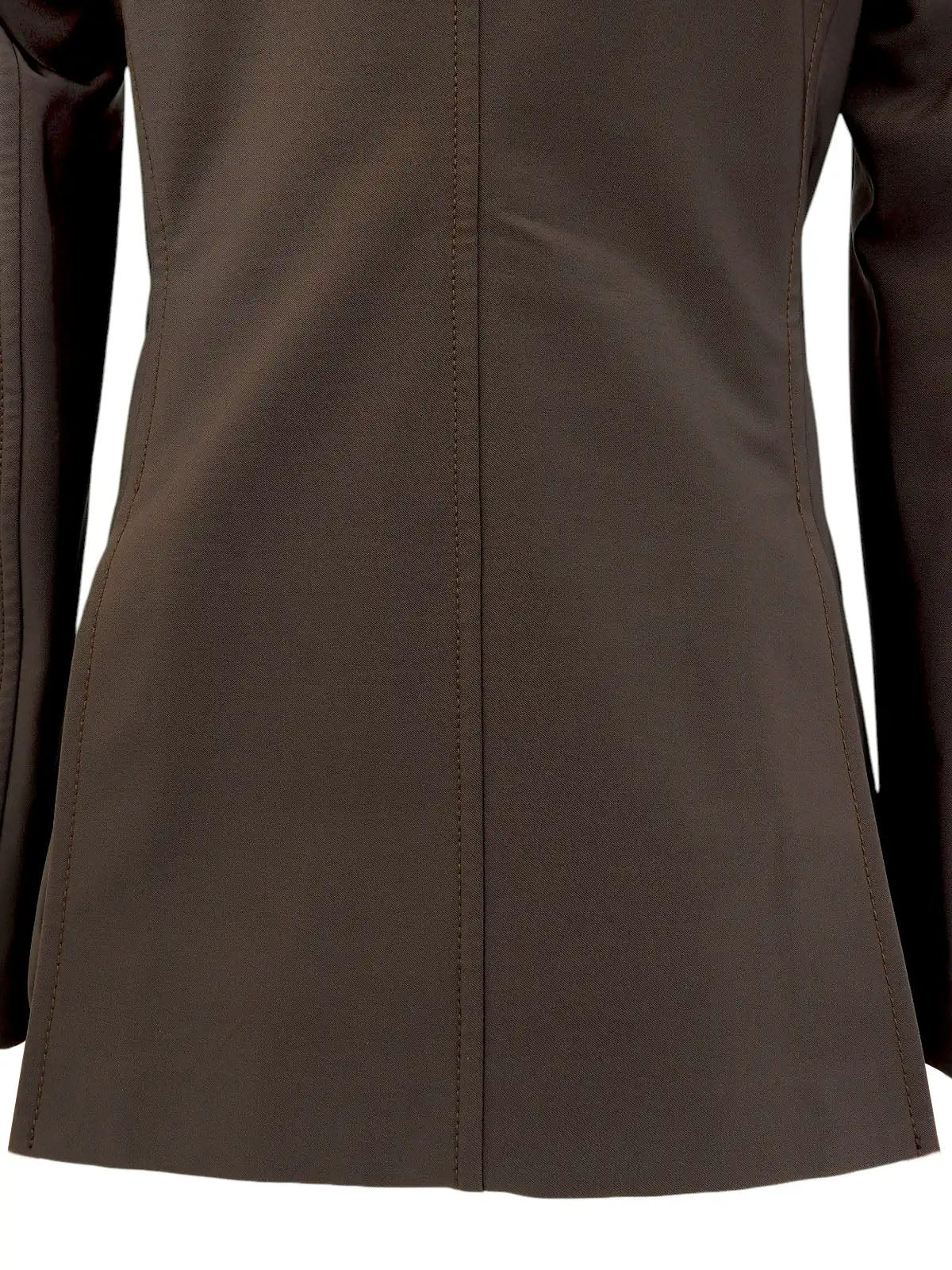 Italian collar jacket brown
