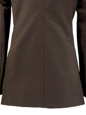Italian collar jacket brown
