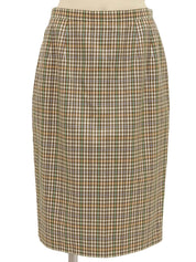 Cotton Check Pattern Set in Brown/Green