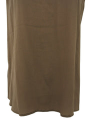 シルクデザインノースリーブシャツ ブラウン