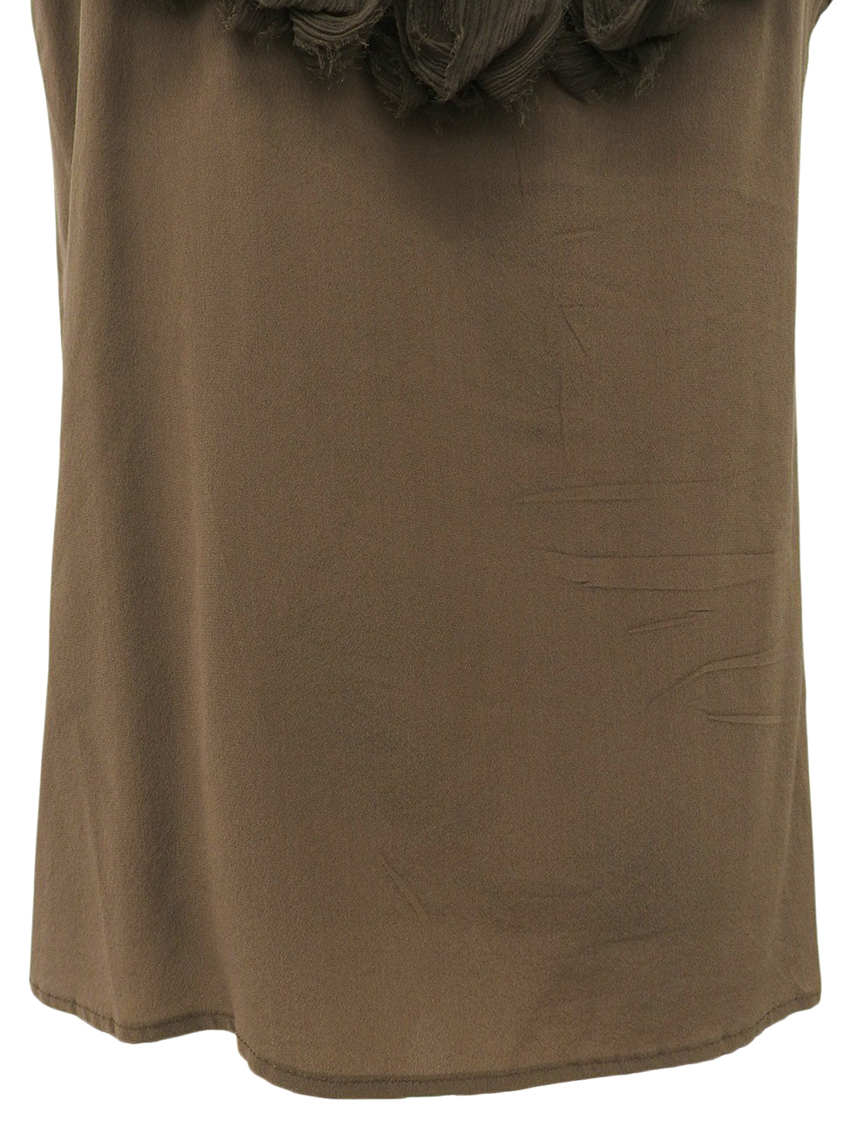 シルクデザインノースリーブシャツ ブラウン