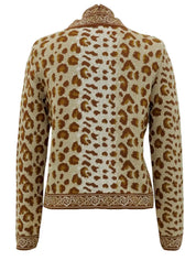 Leopard print ensemble in beige/brown