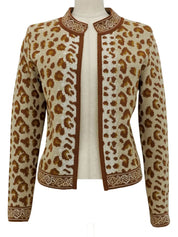 Leopard print ensemble in beige/brown