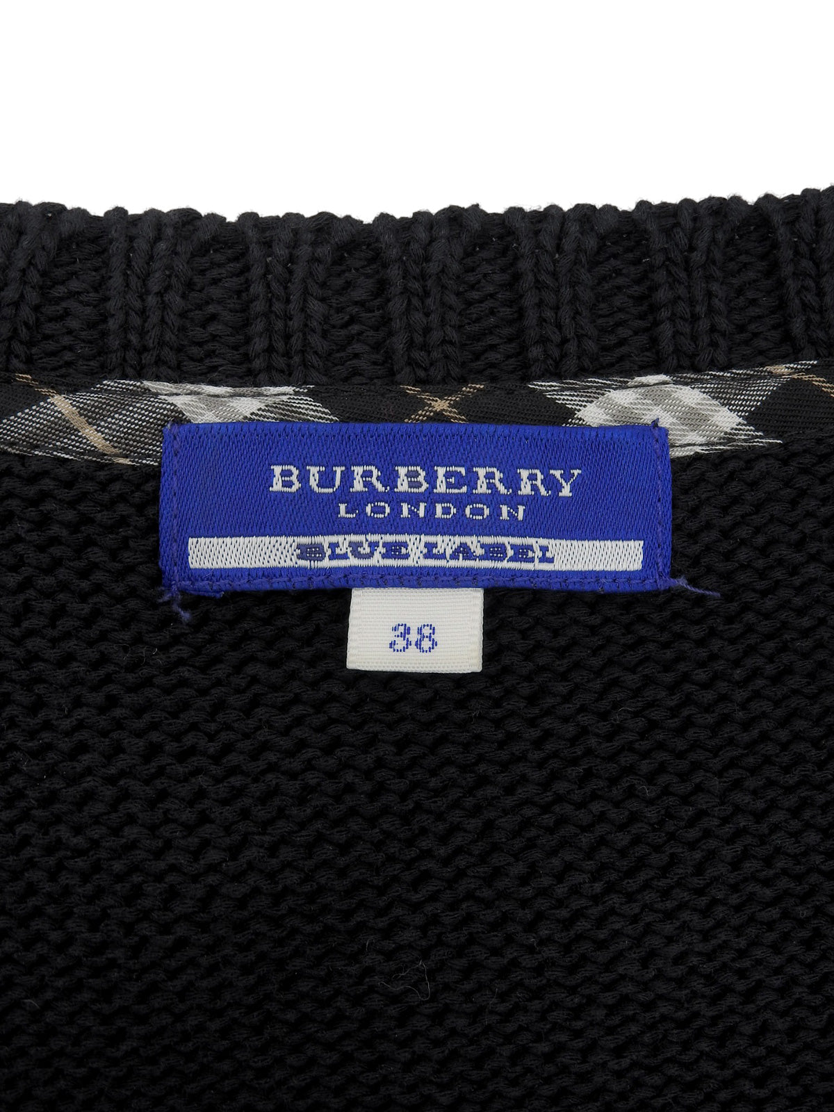 ロゴ刺繍半袖クロップドカーディガン ブラック