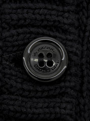 ロゴ刺繍半袖クロップドカーディガン #38 ブラック
