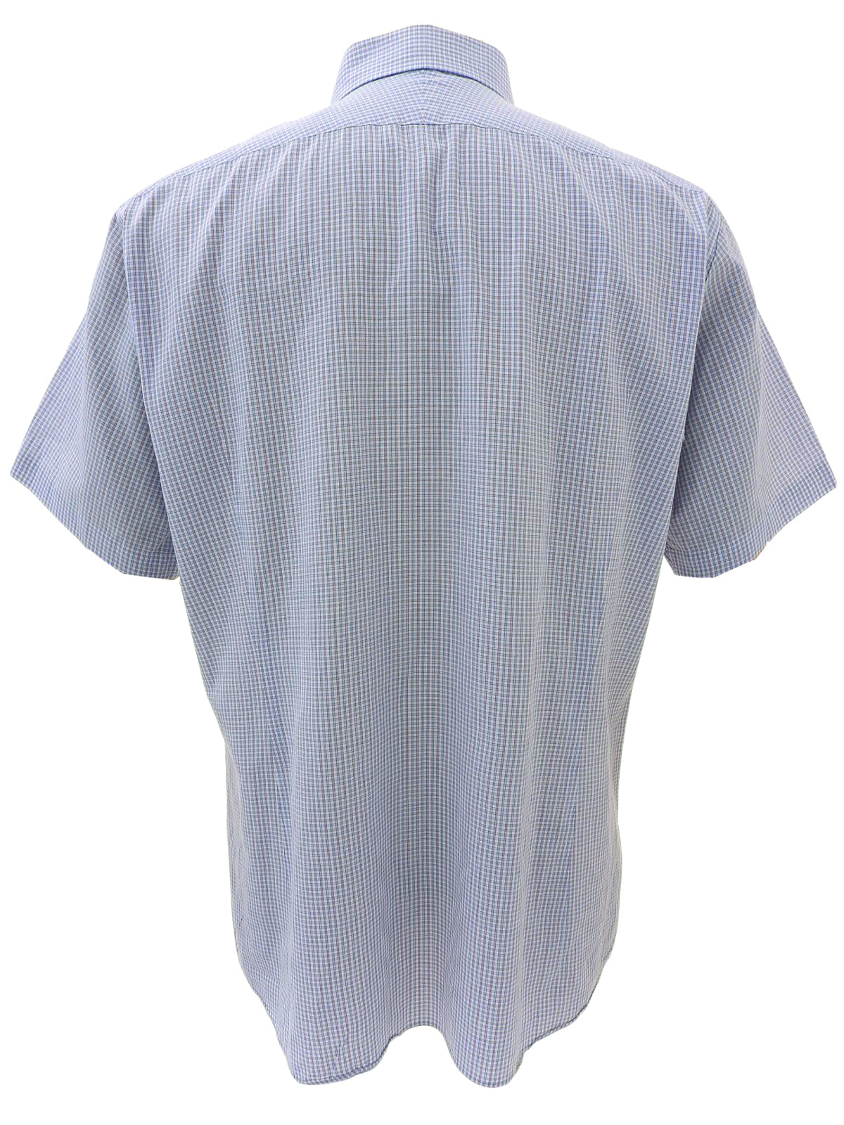 格子图案刺绣Logo短袖衬衫，薰衣草色/多色