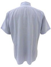 格子图案刺绣Logo短袖衬衫，薰衣草色/多色