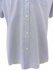 チェックパターンロゴ刺繍半袖シャツ ラベンダー/マルチ