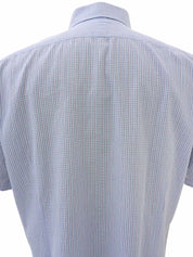 チェックパターンロゴ刺繍半袖シャツ ラベンダー/マルチ