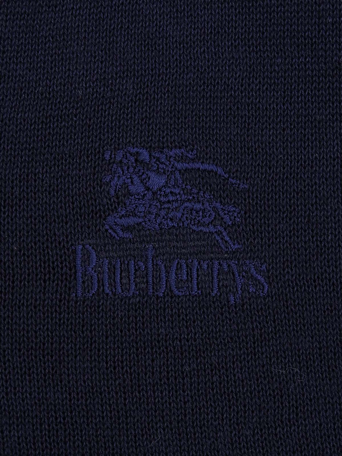 Navy Logo Embroidered V-Neck Knit Vest