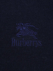 Navy Logo Embroidered V-Neck Knit Vest