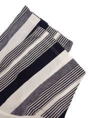 海军蓝/白色徽标刺绣条纹 Polo 衫