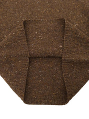 High-neck sleeveless top in brown/multi