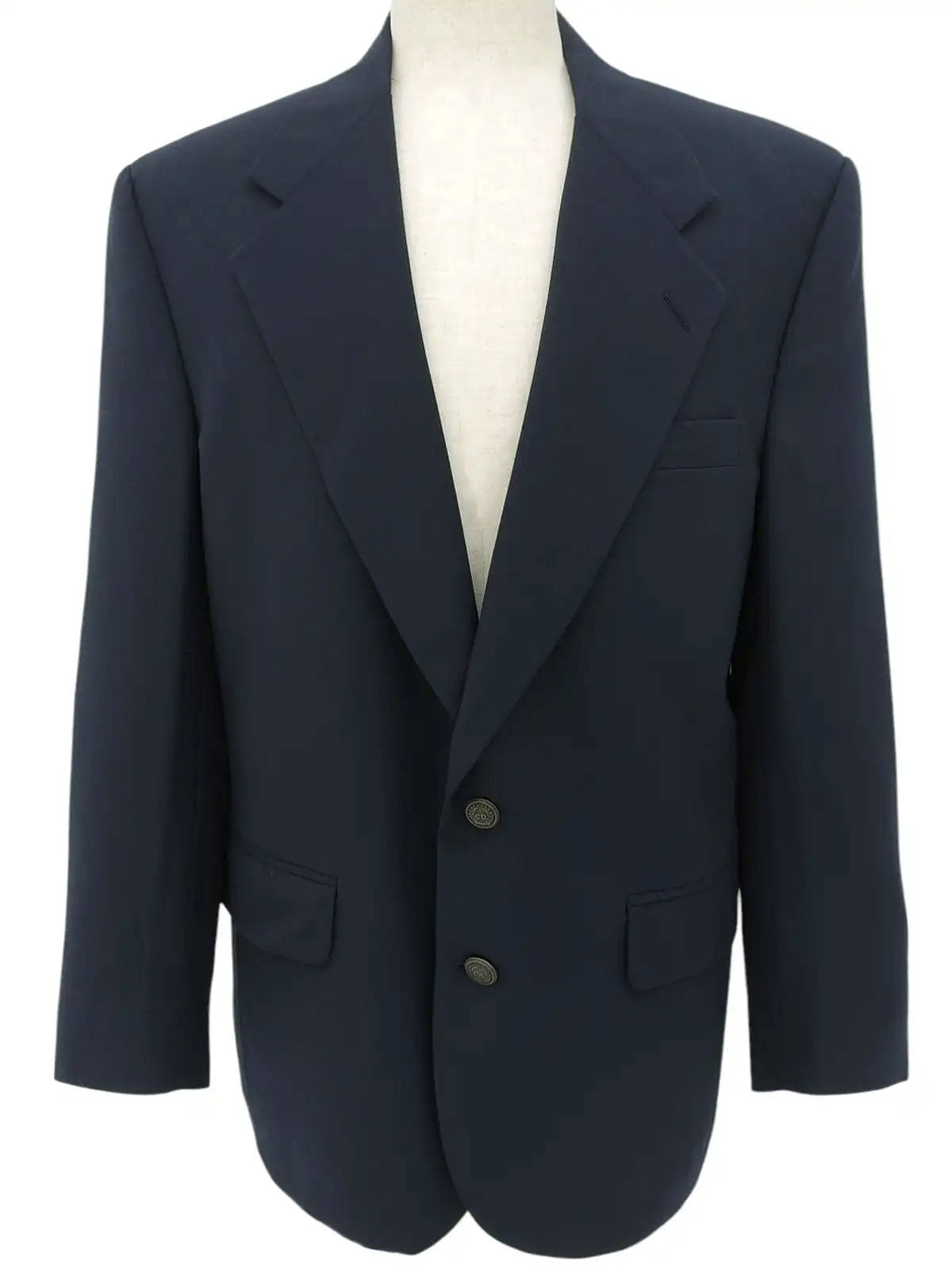 Navy logo button jacket