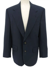 Navy logo button jacket