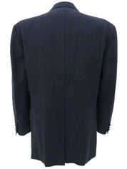 Navy logo button jacket