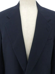 Navy logo button jacket