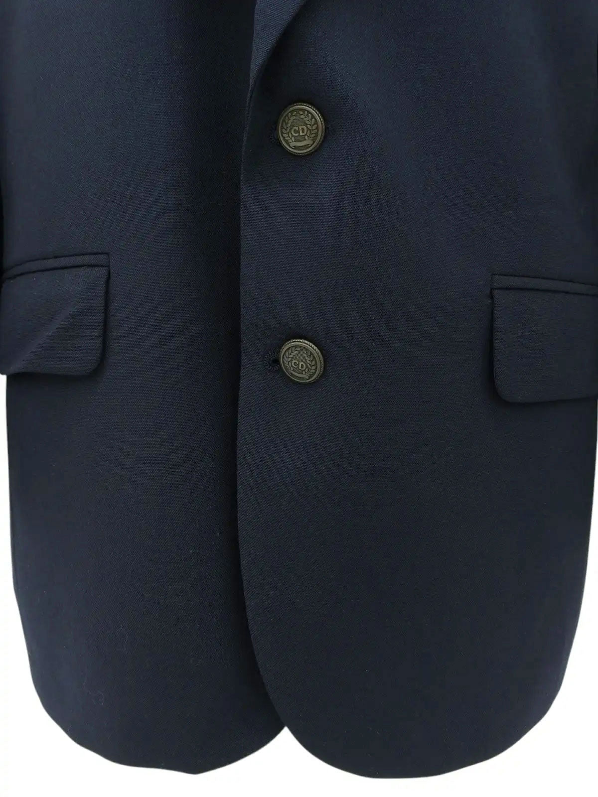 Navy logo button jacket