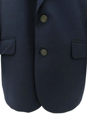 Navy logo button jacket