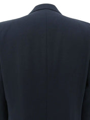 Navy logo button jacket