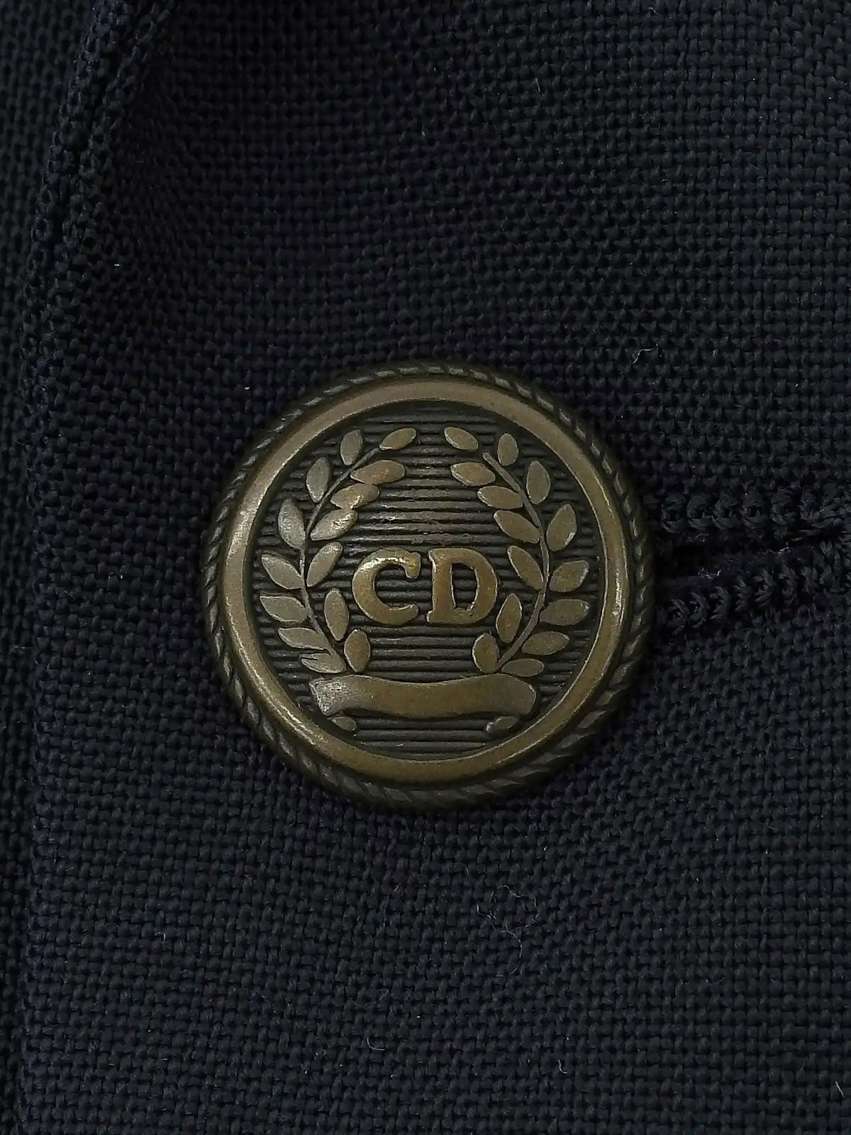 Navy logo button jacket