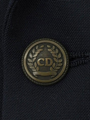 Navy logo button jacket