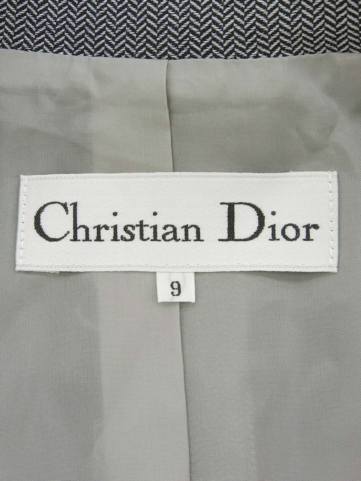 ヘリンボーンパターンジャケット ブラック/ホワイト