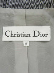 ヘリンボーンパターンジャケット ブラック/ホワイト