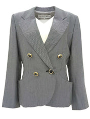 ヘリンボーンパターンジャケット ブラック/ホワイト