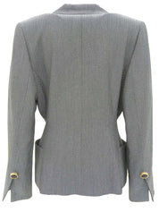 ヘリンボーンパターンジャケット ブラック/ホワイト