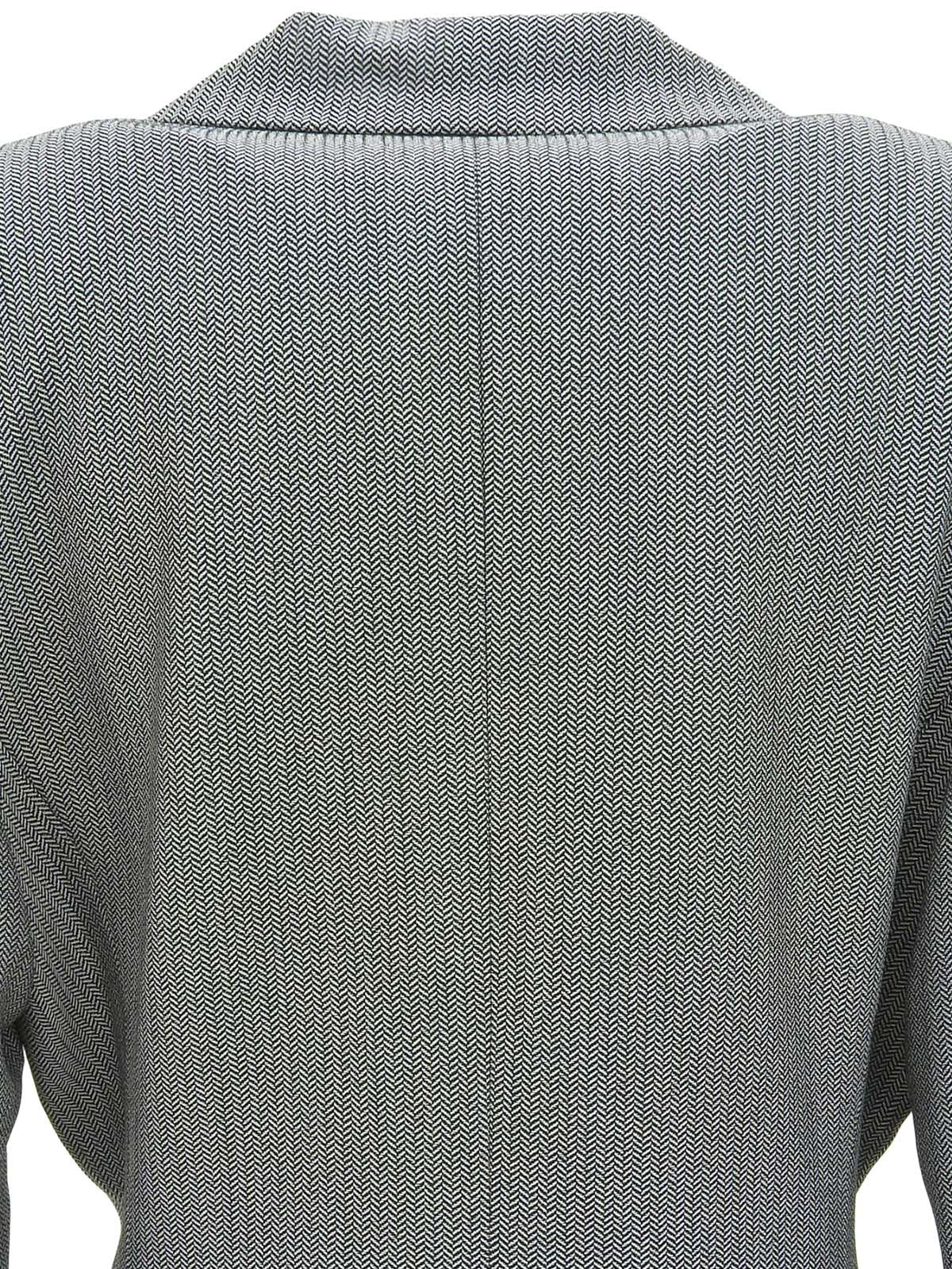 ヘリンボーンパターンジャケット ブラック/ホワイト