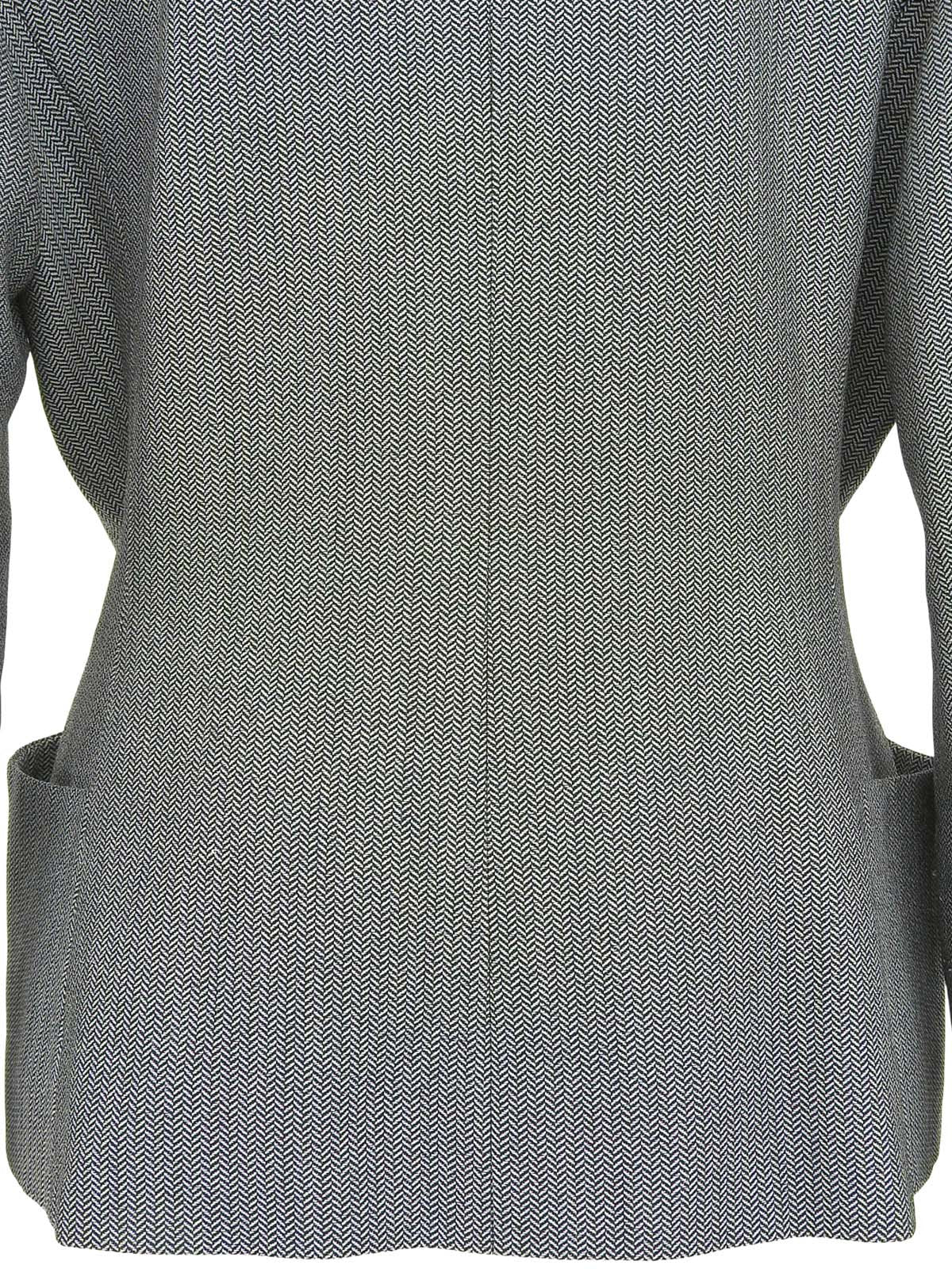 ヘリンボーンパターンジャケット ブラック/ホワイト