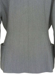 ヘリンボーンパターンジャケット ブラック/ホワイト