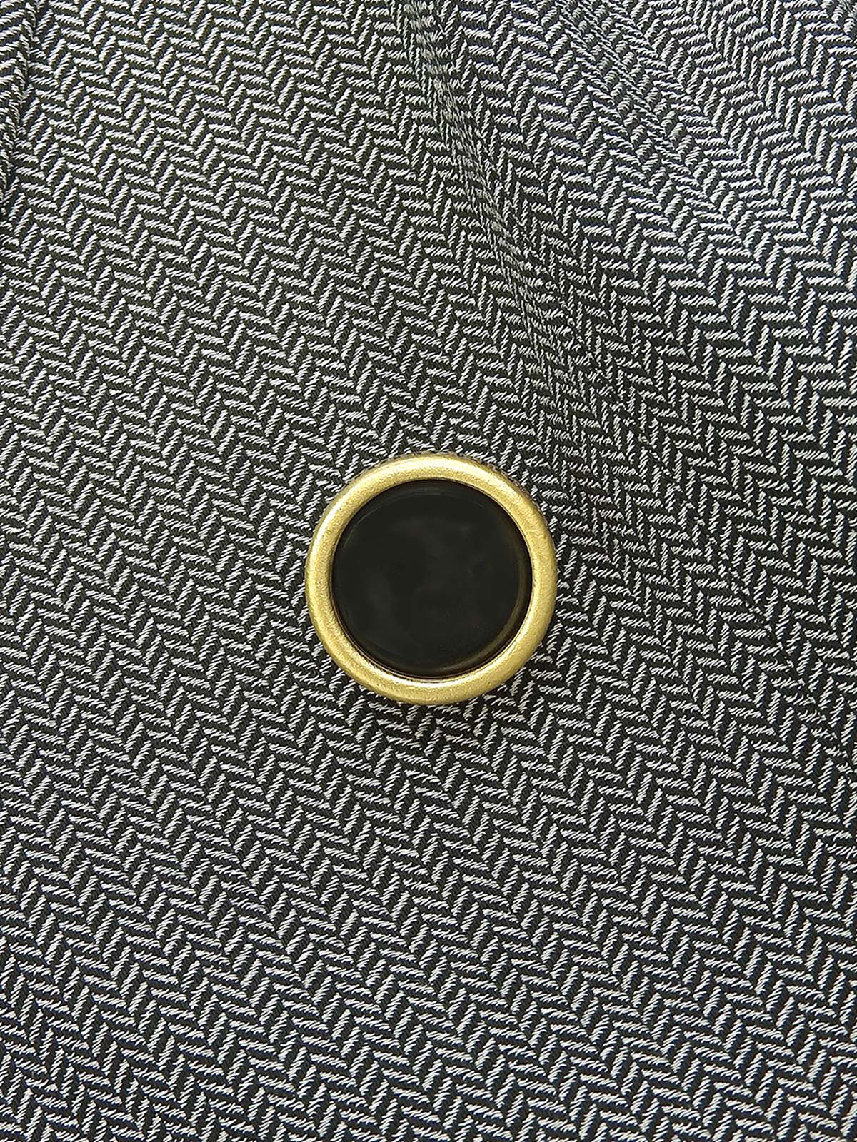 ヘリンボーンパターンジャケット ブラック/ホワイト