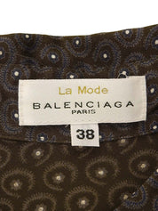 ペイズリーパターンシャツ ダークブラウン/ネイビー