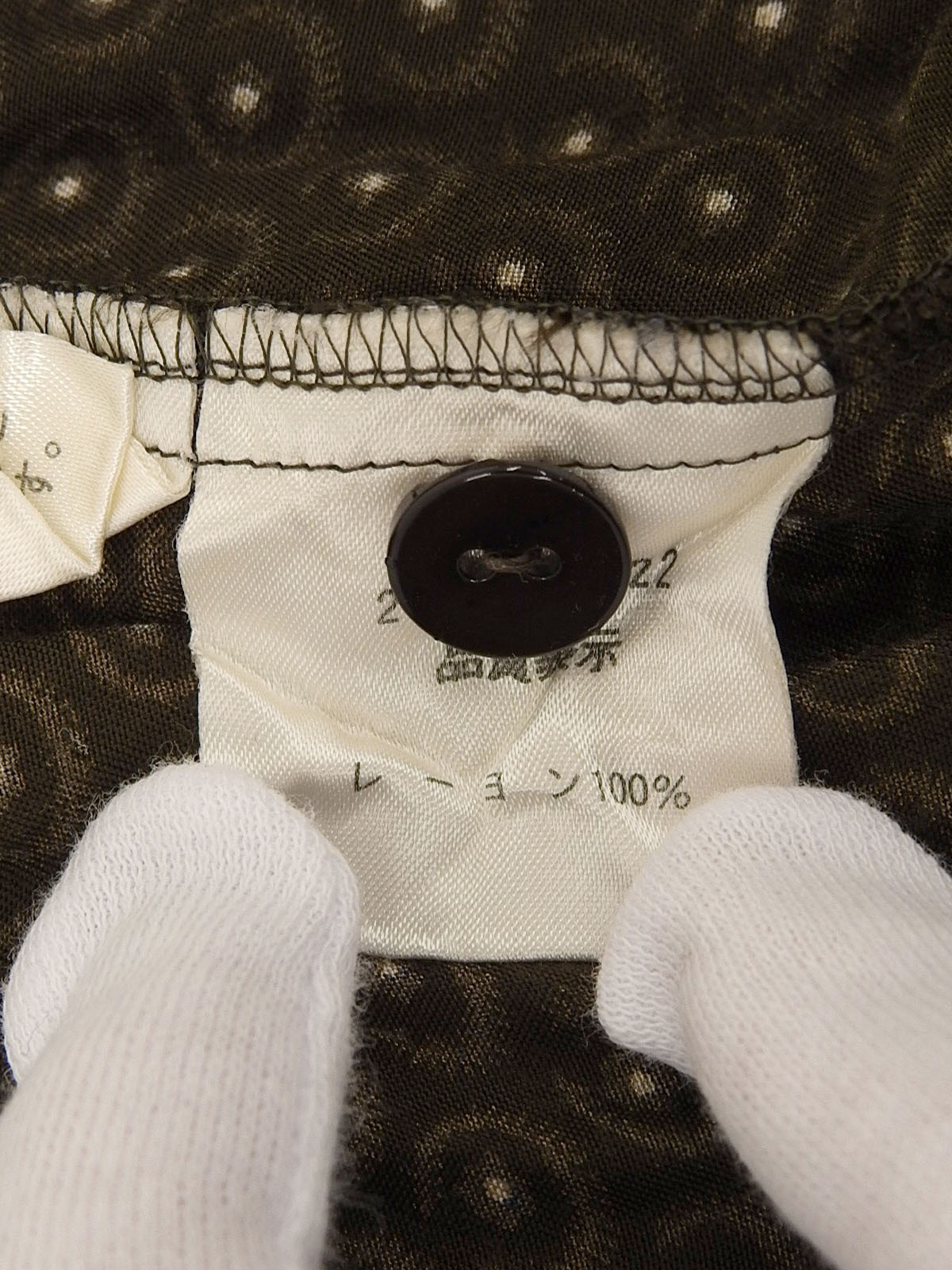 ペイズリーパターンシャツ ダークブラウン/ネイビー