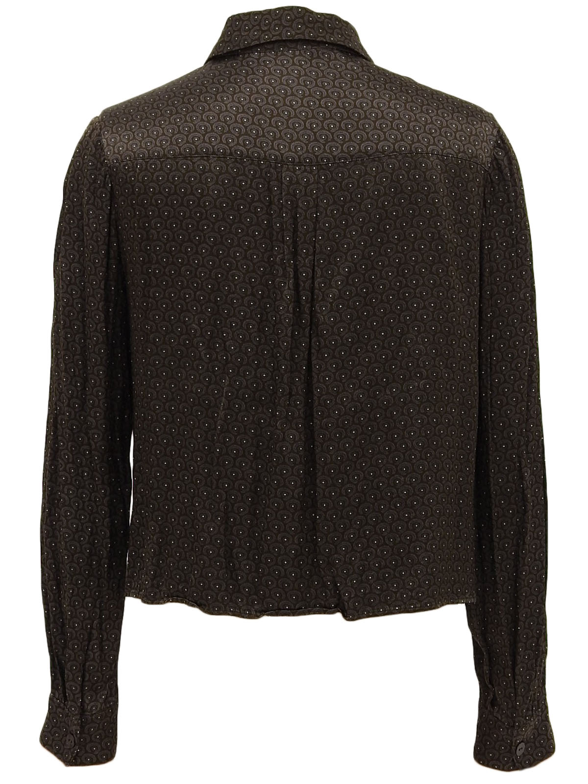 ペイズリーパターンシャツ ダークブラウン/ネイビー