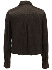 ペイズリーパターンシャツ ダークブラウン/ネイビー