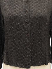 ペイズリーパターンシャツ ダークブラウン/ネイビー