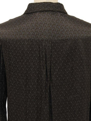 ペイズリーパターンシャツ ダークブラウン/ネイビー