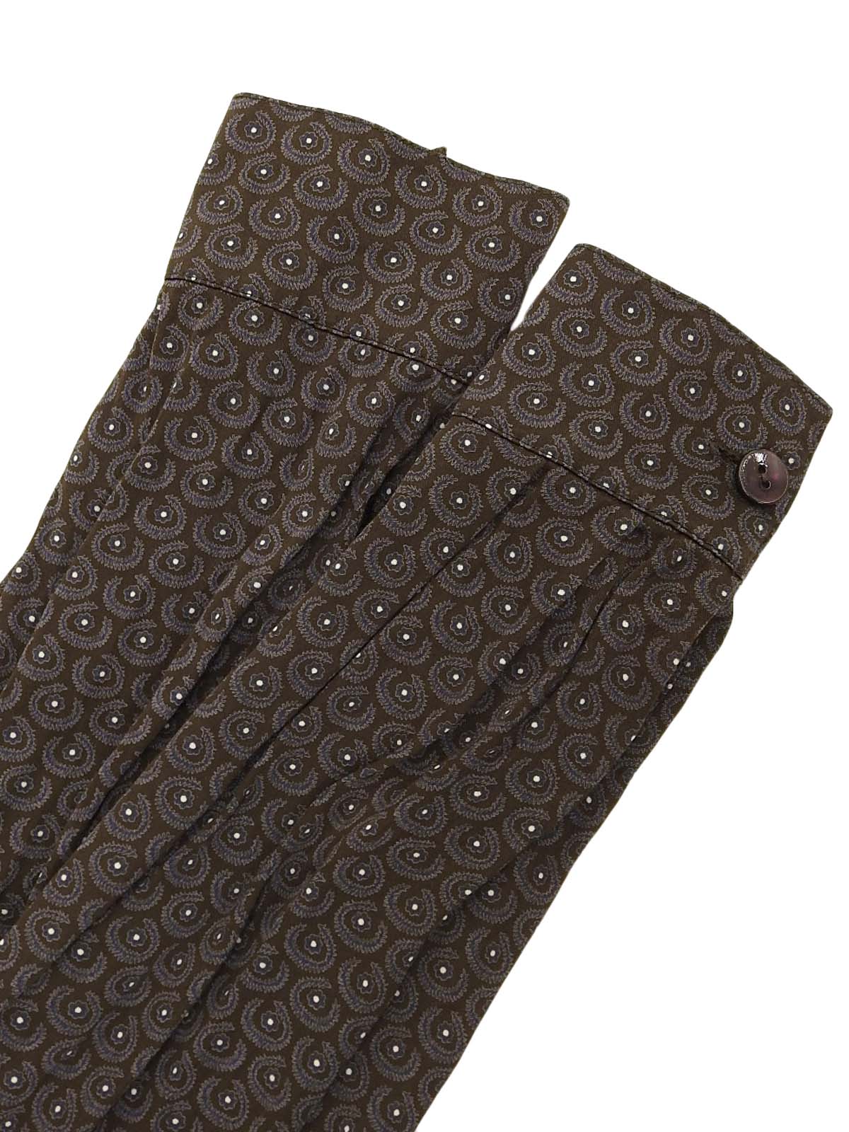 ペイズリーパターンシャツ ダークブラウン/ネイビー
