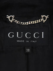 リネンロゴボタンジャケット ブラック